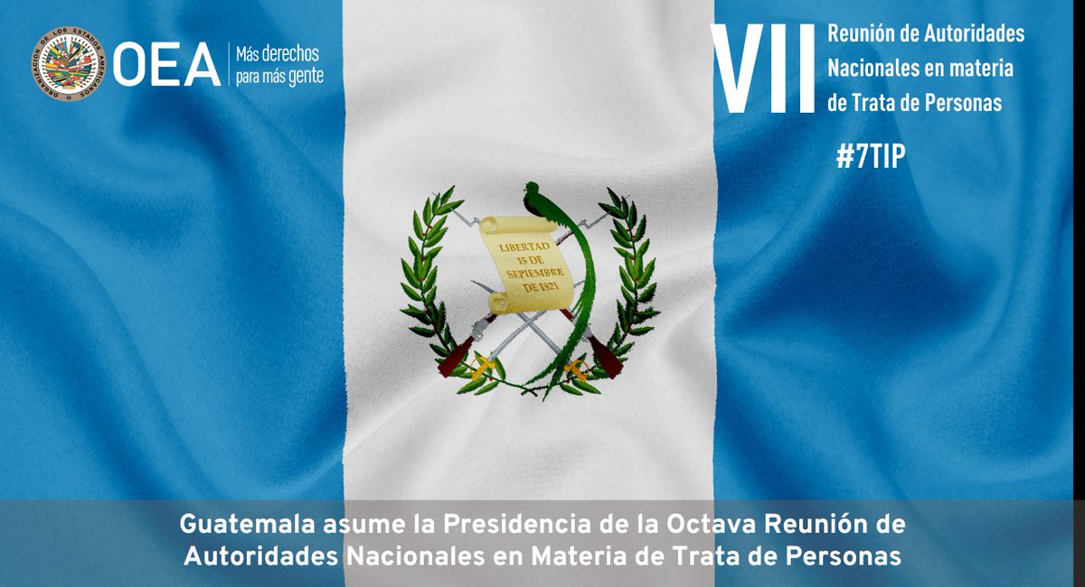 NuestroDiario's tweet photo. ⏩| Guatemala 🇬🇹 asume la Presidencia de la Octava Reunión de Autoridades Nacionales en Materia de Trata de Personas #7TIP
Infórmate en #NuestroDiario 📰 y descarga #NDPlay 📱
📷 @OEA_Seguridad https://t.co/an86YjqnPn