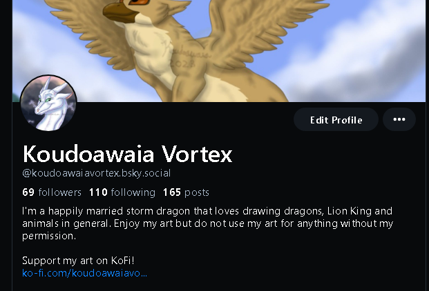 Just a reminder that I too soar among azure skies.
