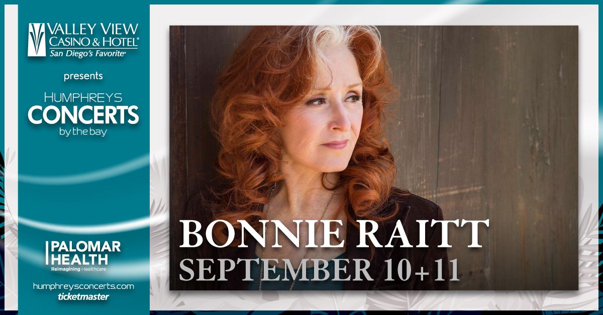 Announcing TWO unforgettable nights with Bonnie Raitt at Humphreys Concerts by the bay on September 10 and 11 for her Just Like That…. Tour 2024 with special guest James Hunter. Tickets on sale this Friday, February 9 at 10:00 a.m. >> buff.ly/42uoiXK