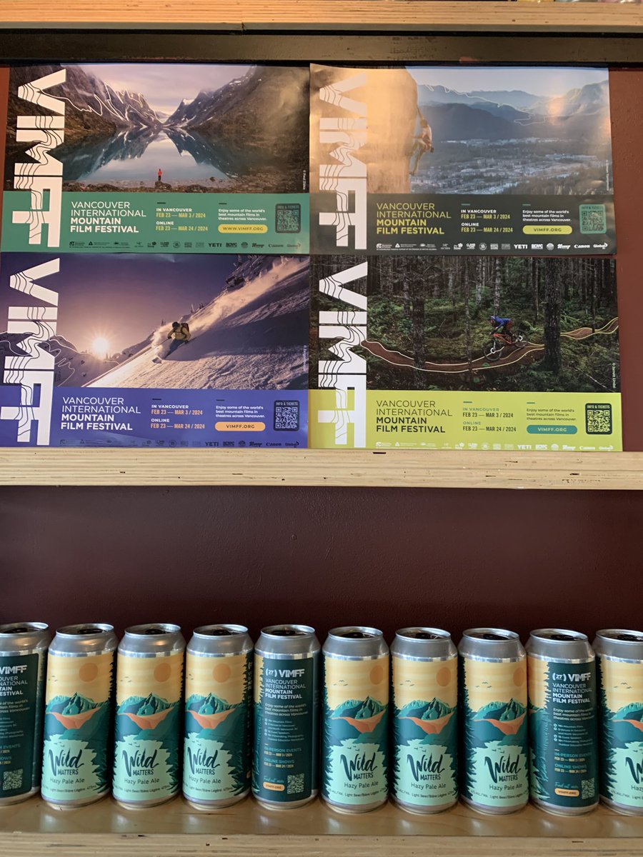 Happy to be a sponsor of the Vancouver International Mountain Film Festival. This year we brewed a special beer for the event - Wild Matters Hazy Pale Ale. Lots going on Feb 23-Mar 3, 2024. Check it out. <a href="/theVIMFF/">VIMFF</a>