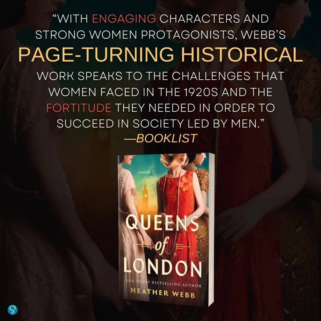 Congratulations to @msheatherwebb on publication of the fabulous #QueensofLondon, starring #DiamondAnnie, a tough, feisty heroine who leads an all-female shoplifting gang in 1920s London. You don't want to miss this one! #HistoricalFiction