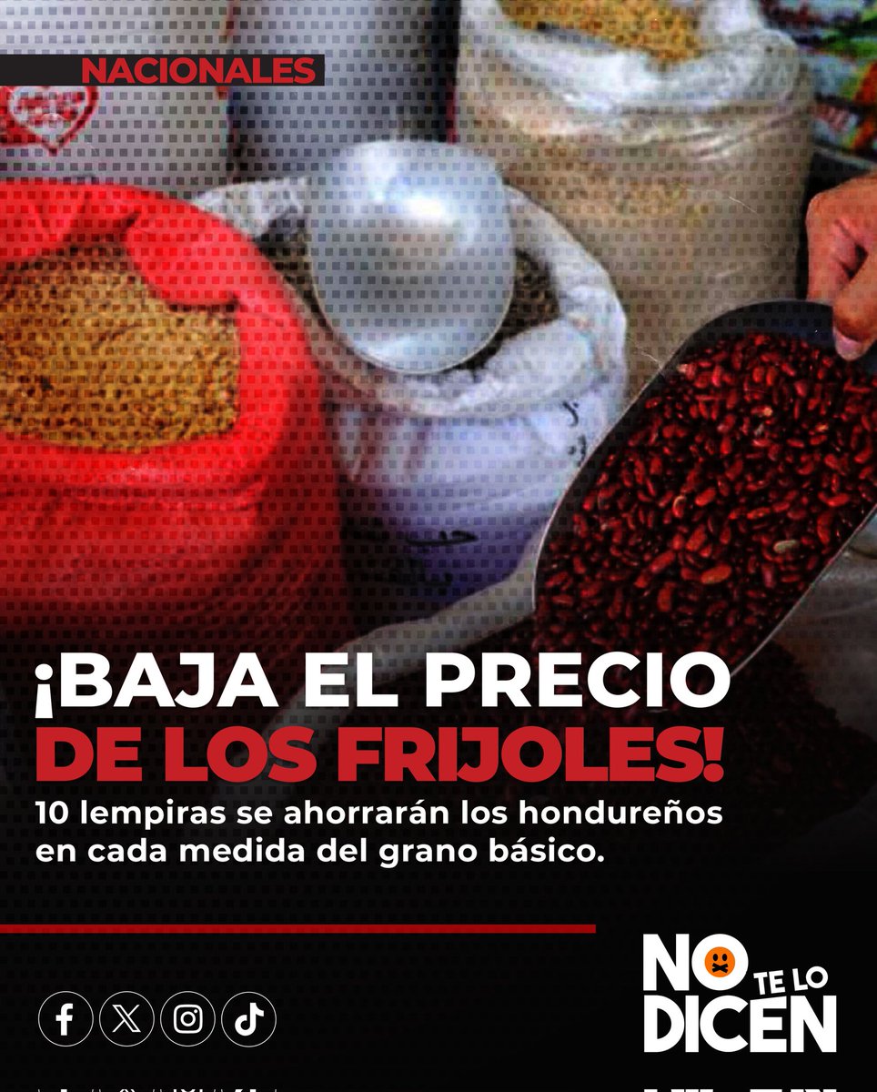 NOTELODICENHND's tweet photo. #NACIONALES 🇭🇳
🧵1/2
¡Ahora podemos comer frijoles sin problemas! 😎
#NTLD #Frijoles #Agricultura #Bonotecnológico #Honduras https://t.co/50QgTa3EZS