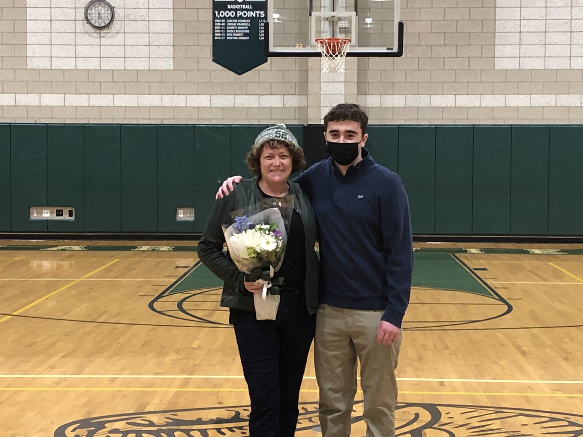 Great seeing Patrick McLaughlin back on the Court with his Mum on Senior Night.