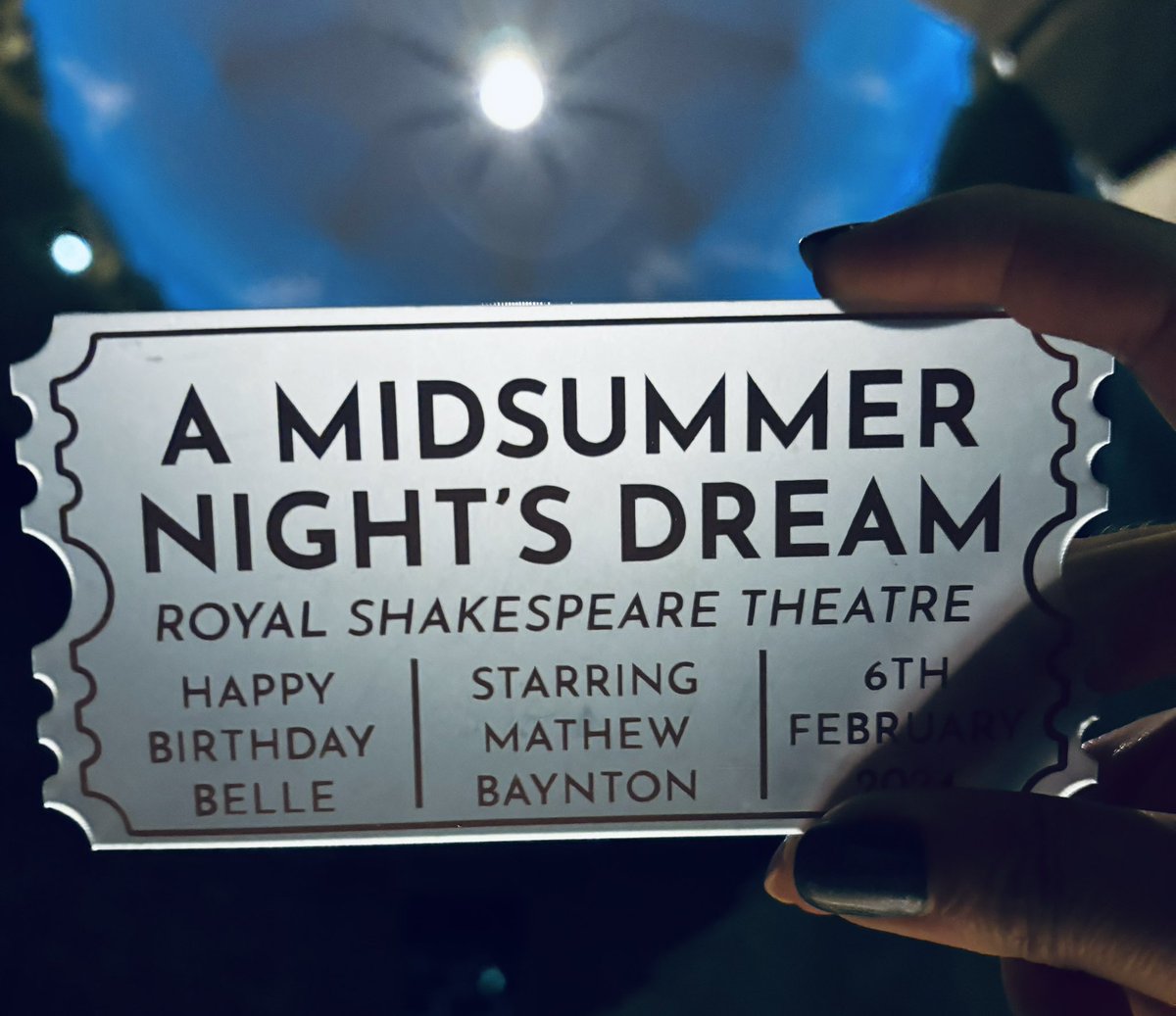 hellybellyjelly's tweet photo. @realmatbaynton We adored A Midsummer Night’s Dream! Fantastic cast and production. Thank you for making my daughter’s day by coming out in the rain to say hello! #TheRSC https://t.co/lXvT5ydsOV