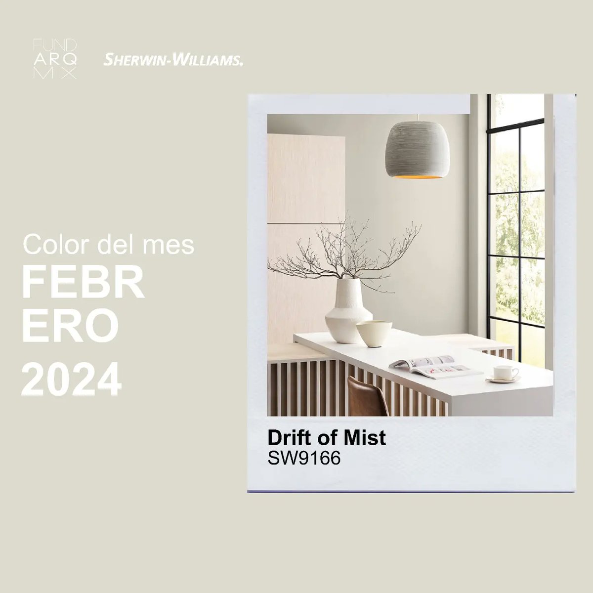 fundarqmx's tweet image. Conoce el #colordelmes de #febrero de @PinturasSherwin  , Drift of Mist #sw9166

Es un gris aireado y acogedor. Un neutro ideal que no parecerá demasiado oscuro en zonas sin luz natural.
Este color nos inspiró al trabajo de estudio Oliver Leech Achitects.

Diseño por: Jaydy Lira