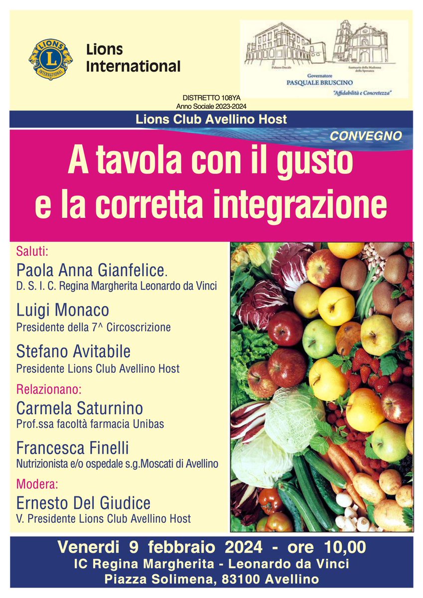Lions108Ya's tweet photo. Siamo in questi momenti ad #Avellino per incontrare gli #studenti.
I #Lions sono impegnati attivamente per contrastrare il fenomeno dell' #obesità e #promuovere la sana e corretta #alimentazione.
#weserve #affidabilitàeconcretezza
@LionsMD108 https://t.co/ZatzHC7Kcy
