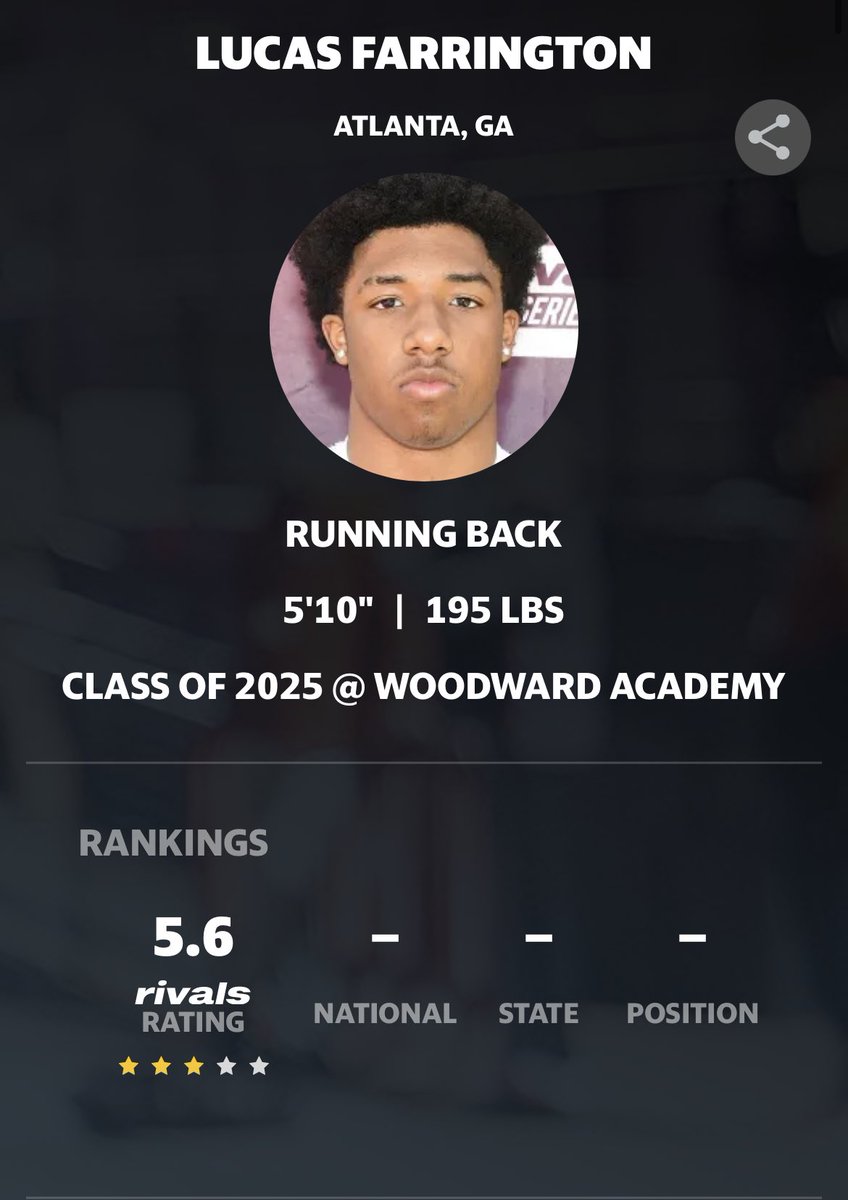 Lucas2_Official's tweet photo. All Glory To God!!!! Extremely blessed to be named a 3⭐️ by @Rivals! My goal is to be the most versatile running back in the country! More to come🙏🏾 @bsa28_ @Davis33Coach @WAAcademyFB @RivalsFriedman @RivalsJohnson @RivalsCamp @Rivals_Jeff https://t.co/bO3A0LHXzH