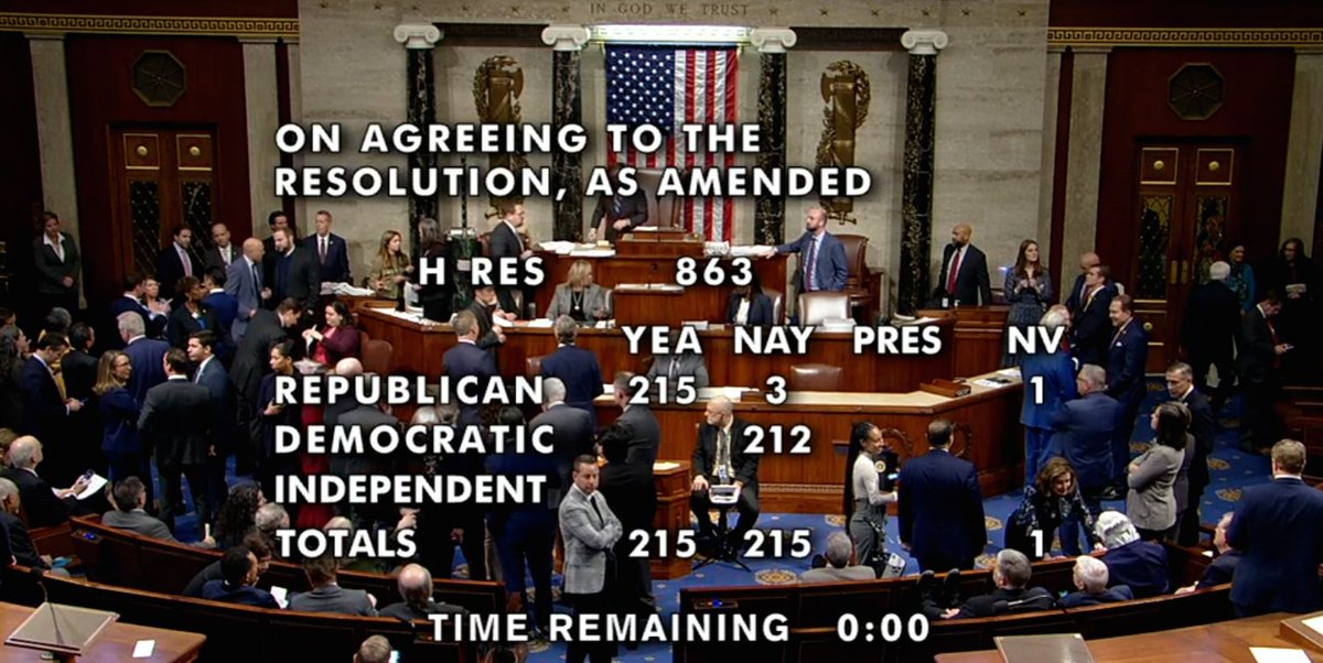Orly_licious's tweet photo. #MayorkasTwist: Another MAGA House failure: Al Green showed up to vote, changing the totals. A tie means FAIL. Looks like an #ImpeachmentFail for Alejandro Mayorkas, the Homeland Security secretary. Meanwhile, the GOP is keeping the border insecure for craven political purposes. https://t.co/bmlMVrAxMa