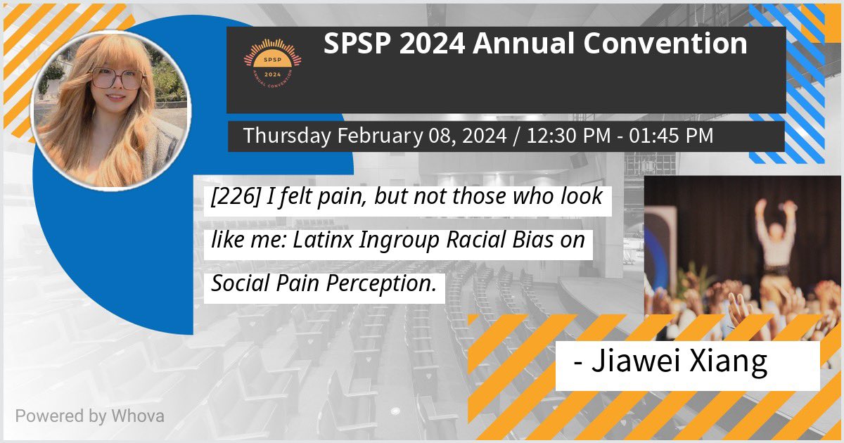Are Latinx perceived as less sensitive to socially painful situations than White and Black individuals? 

Learn more about the role of #RacialBias on social pain perception with #Latinx samples and targets at #SPSP2024!!

📅Thur, Feb 8th 
🕓12:30-1:45 pm
📍Social Cognition…