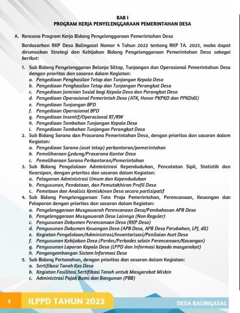 INFORMASI LAPORAN PENYELENGGARAAN PEMERINTAHAN DESA TAHUN 2023 - Website Resmi Desa Balingasal Kecamatan Padureso Kabupaten Kebumen …ingasal.kec-padureso.kebumenkab.go.id/index.php/web/…