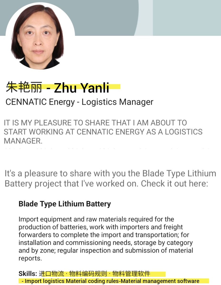 _X_Alex_'s tweet photo. #CENN #CENNTRO • $CENN
#EV #ElectricVehicles
•
Zhu Yanli - Logistics Manager
#Cennatic | @CenntroMotors
Posted - Feb. 5, 2024
Logistics Manager at Cennatic
It's a pleasure to share with you the
Blade Type Lithium Battery project
that I've worked on
• https://t.co/bEhB2EgTUW