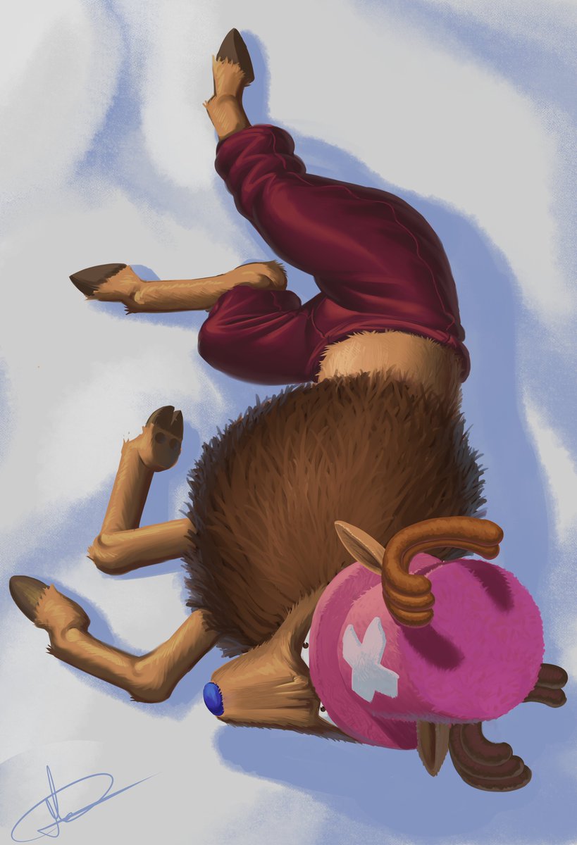 commission for
<a href="/RealDachSound/">DachSound</a>
I was commissioned to draw skipea chopper during his fight with Gedatsu, scratches and all, but i made a version where he's just resting because I love him🥺