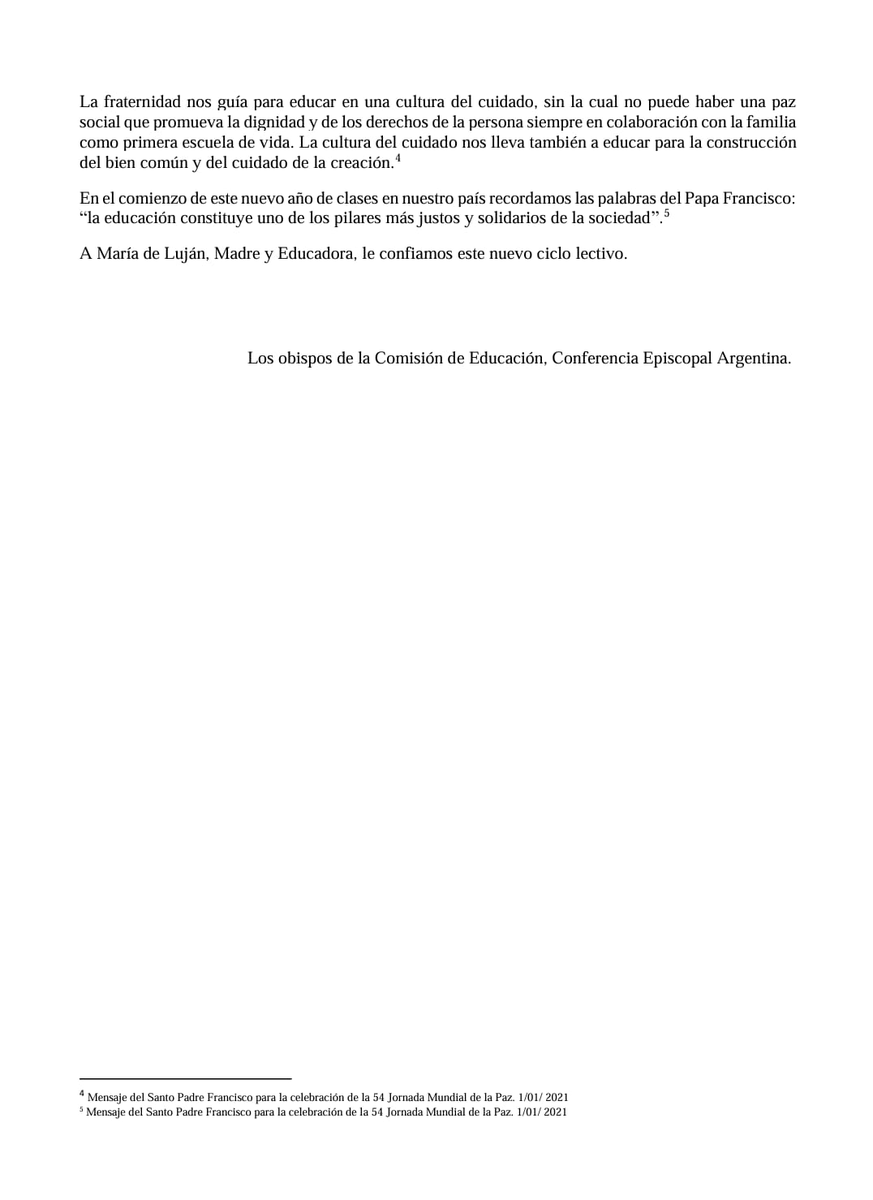 DiocesisSI's tweet photo. La Comisión Episcopal de Educación de @EpiscopadoArg comparte el mensaje siguiente para el inicio del año escolar. "Educar en la cultura del encuentro y del cuidado"
@Jurec_si https://t.co/kbWHLsuhSD