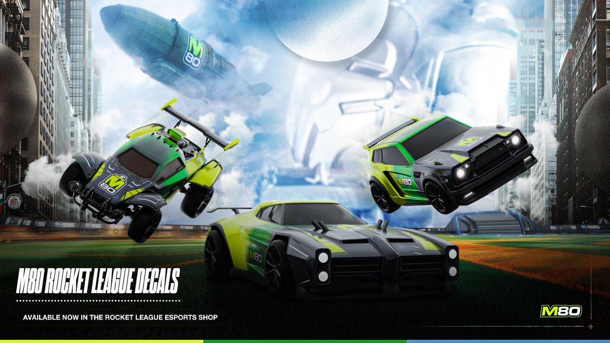 The M80 2024 M80 Rocket League Decals are available NOW‼️

To win a FREE M80 Decal: 
1) Follow <a href="/M80gg/">M80</a> 
2) Like and Retweet this post
3) Tag 2 friends!