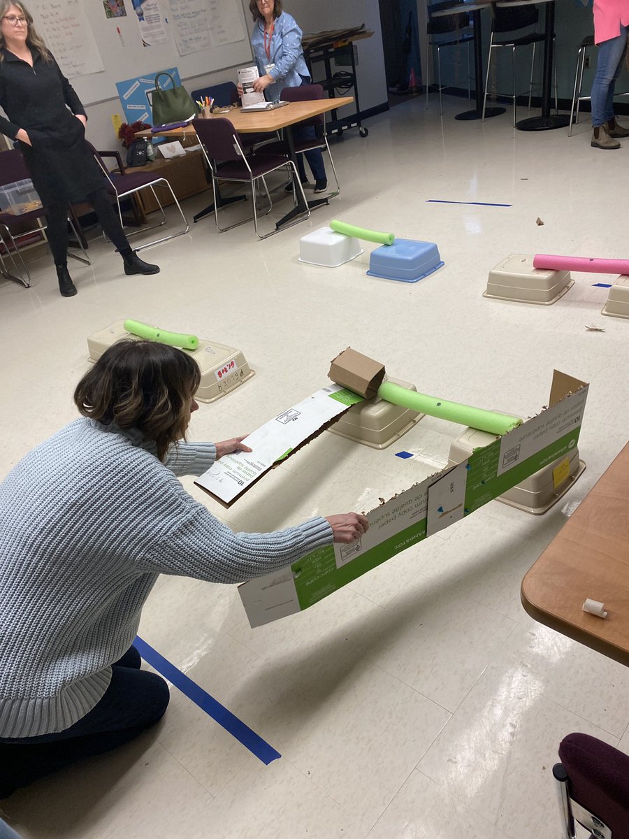 JChambersTVDSB's tweet photo. The amazing @JChambersTVDSB staff love to take on a challenge!  Thank you MrMartens 4 incorporating r new @Makedo in2 learning inquiry. Could you build a device to repair the failing conduit b4 your sub explodes?  I would want 2 be w the K,ECE and Primary teams bc they rocked it! https://t.co/WJe0Qls2Cv
