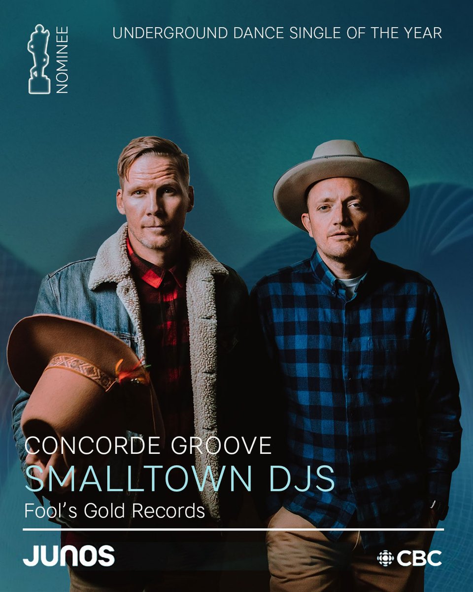 Smalltown DJs (@smalltowndjs) on Twitter photo Wow, this is truly the best!
Concorde Groove is nominated for a Juno!
Thanks everyone for your support. <a href="/FoolsGoldRecs/">Fool's Gold Records</a> Wow, this is truly the best!
Concorde Groove is nominated for a Juno!
Thanks everyone for your support. <a href="/FoolsGoldRecs/">Fool's Gold Records</a>