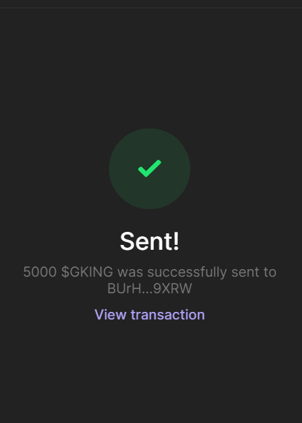 Congrats to <a href="/azhareewahid/">Abang Brooch DRiP💧🧡🟧 | NFTNYC2024</a> @swnaim95 <a href="/AnnieHashim/">Annie (Lafourmi_Semut)Check my Pinned🫡</a> check your wallet 5,000 $GKING been sent to your wallet for meme contest 🎊