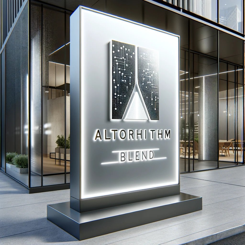 AlgorithmBlend's tweet image. Welcome to the forefront of AI with Algorithm Blend 🌐 Our elegantly designed signboard marks the entry to a world where technology meets creativity. It's not just a name; it's a promise of pioneering AI solutions and innovation.