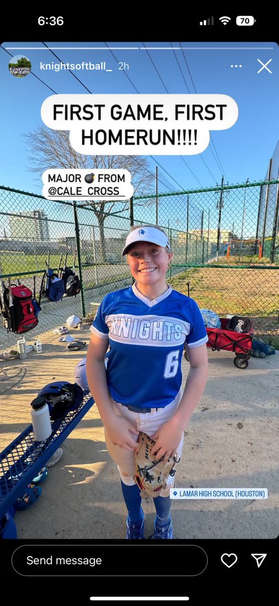calecross2027's tweet photo. First High School game with EHS and a home run!  Felt good being out there. Excited for our season and can’t wait to see what this team can do! #BeUKnighted @EHSSports @txintruders2027 @cf_texas @merrisschroder7 @AlabamaSB @USTCeltsSB @UACoachMurphy https://t.co/nOE2wmRagr