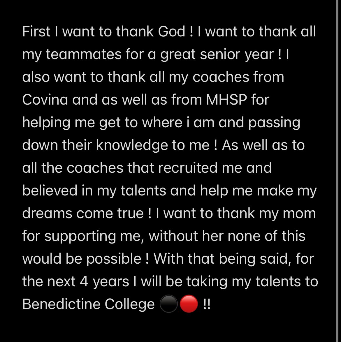 Thank you everyone who helped me along the way !! Proud to be a Raven‼️⚫️🔴 #Committed 
<a href="/coach_hauser/">Aaron Hauser</a> @6267v7 <a href="/MHSPFactory/">Most Hated Sports Performance</a> <a href="/coachcastro626/">626COACHC🏴‍☠️</a> <a href="/SGVNSports/">Fred J. Robledo 👨🏻‍💻</a> <a href="/CoachNick_0/">Coach Nick</a> <a href="/coach_fierro/">Coach Daniel Fierro</a> <a href="/CoachPopsBC/">George Papageorgiou</a>