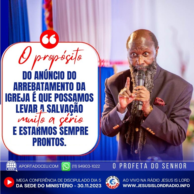 #TremendaVisitação
Hoje é o dia em que Deus está te chamando para se preparar para a vinda do Messias, o arrebatamento pode ser a qualquer momento.