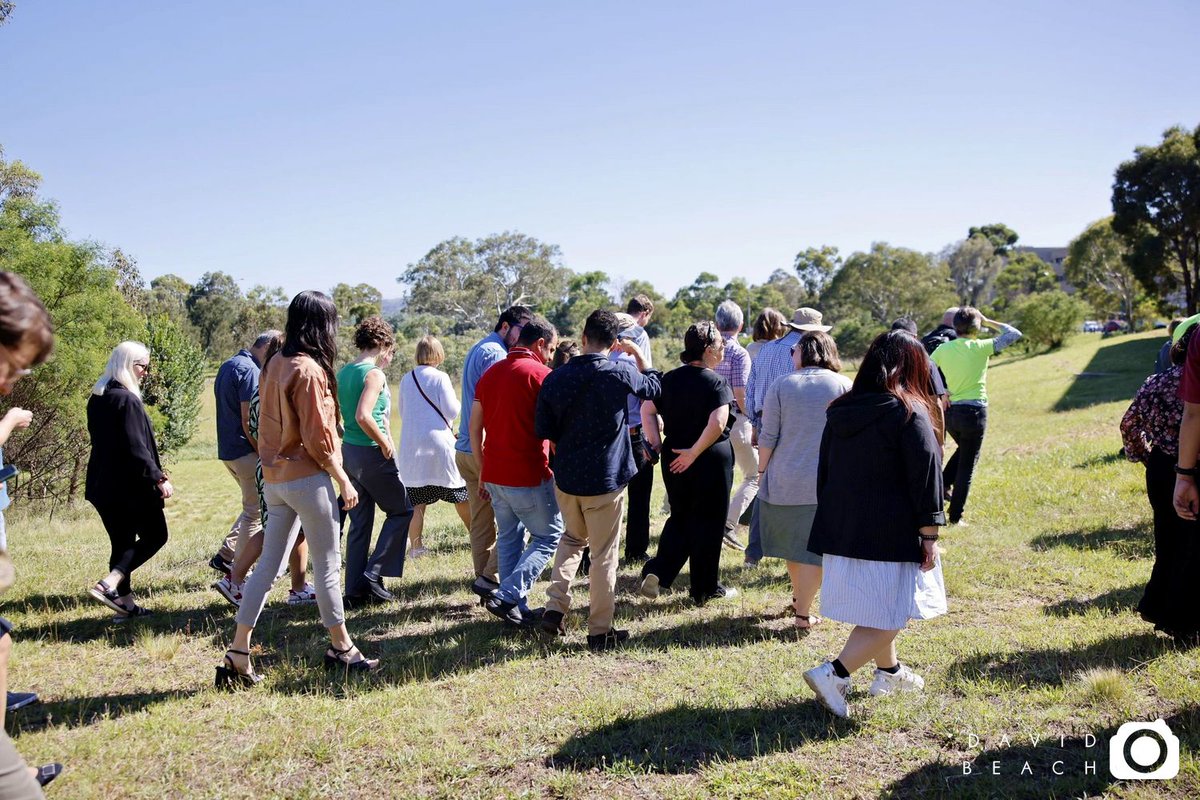 DelDemUCan's tweet photo. @UniCanberra Our Summer School is rooted in Australian First Nations heritage. 

Indigenous scholar Paul Collis gave us a tour of the Ngaladjimas Gardens @UniCanberra. #deldem24 https://t.co/56wPs3eGMt