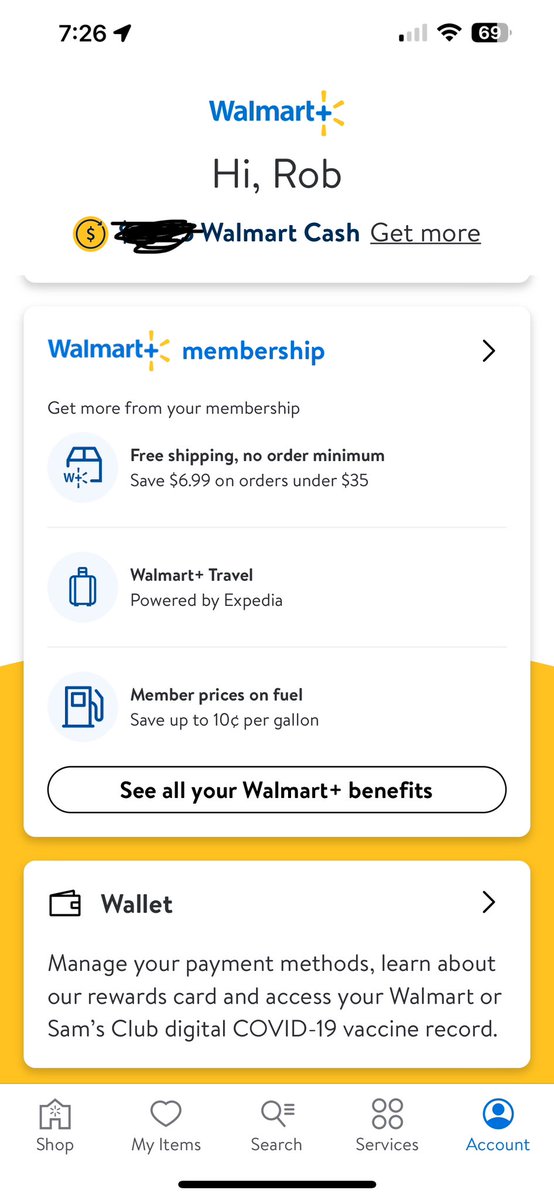 RobJager's tweet photo. @walmarthelp  I have a question I can’t seem to get an answer… As a member it says “Free shipping, no order minimum. Save $6.99 on orders under $35.” But when I ordered, I was charged? I was able to chat with someone and they refunded, but why did it charge me automatically? https://t.co/OcFgwTXqaU