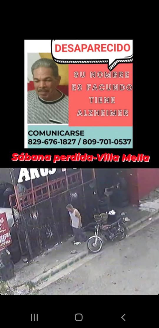 lisbethmontas's tweet photo. Facundo Tavares, de 68 años, fue reportado como desaparecido desde ayer por la tarde. Solicitan ayuda para encontrarlo. Tavares, quien padece de Alzheimer, salió de su residencia en Vista de los Palmares, Sabana Perdida, el lunes pasado después de las 3:00 p.m. https://t.co/eskTnHMdKA
