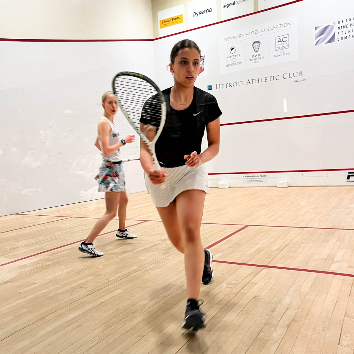 PSASquashTour's tweet photo. Result: @DAC_Detroit Pro Squash Classic RD1

🇪🇬 Menna Hamed beats @annaserme 3-0: 11-8, 11-9, 11-5 (23m)

#DACProSquash https://t.co/412x4p0yV6