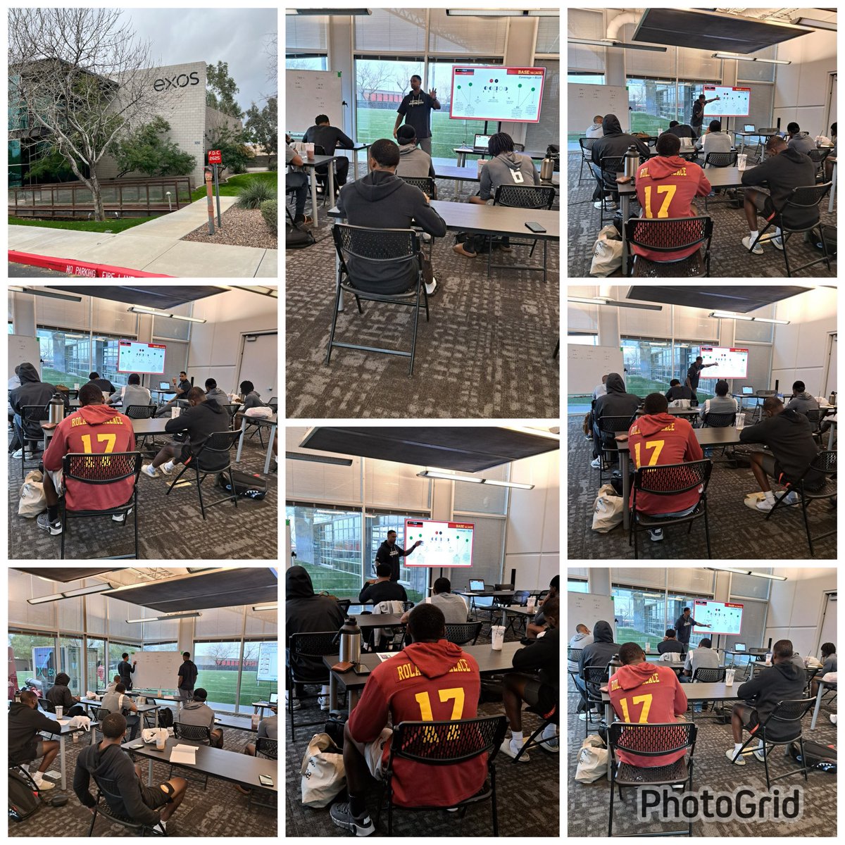 I Would Like To Thank @CoachChambers1 Will Sullivan @EXOSsports @TeamEXOS For Allowing @KelleyBeMoore And I To Represent @firestormfb For @JeffBowenACU To Seminar Future @NFL Players! Good Luck