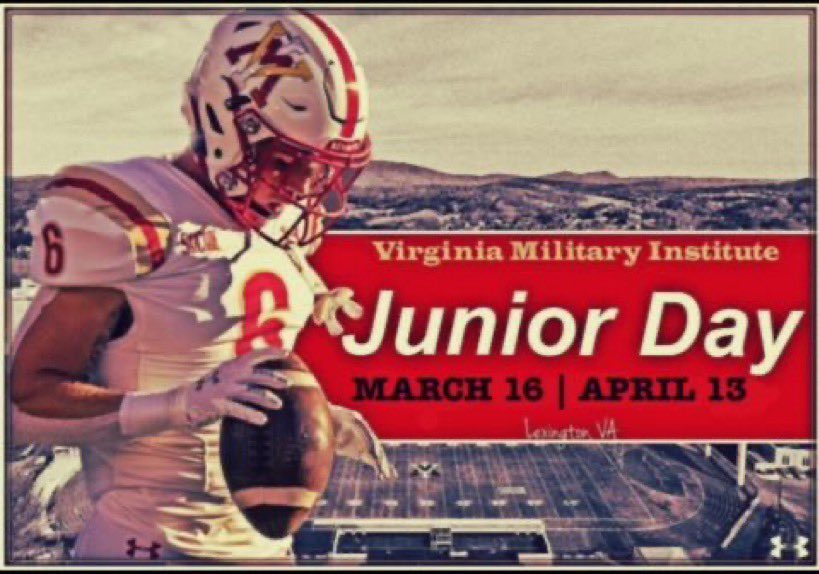 Thank you for @CoachMeyer9 for reaching out, I will be at VMI’s junior day March 16th. @CoachBarnisky @BroadRunFB @JohnCri48039118