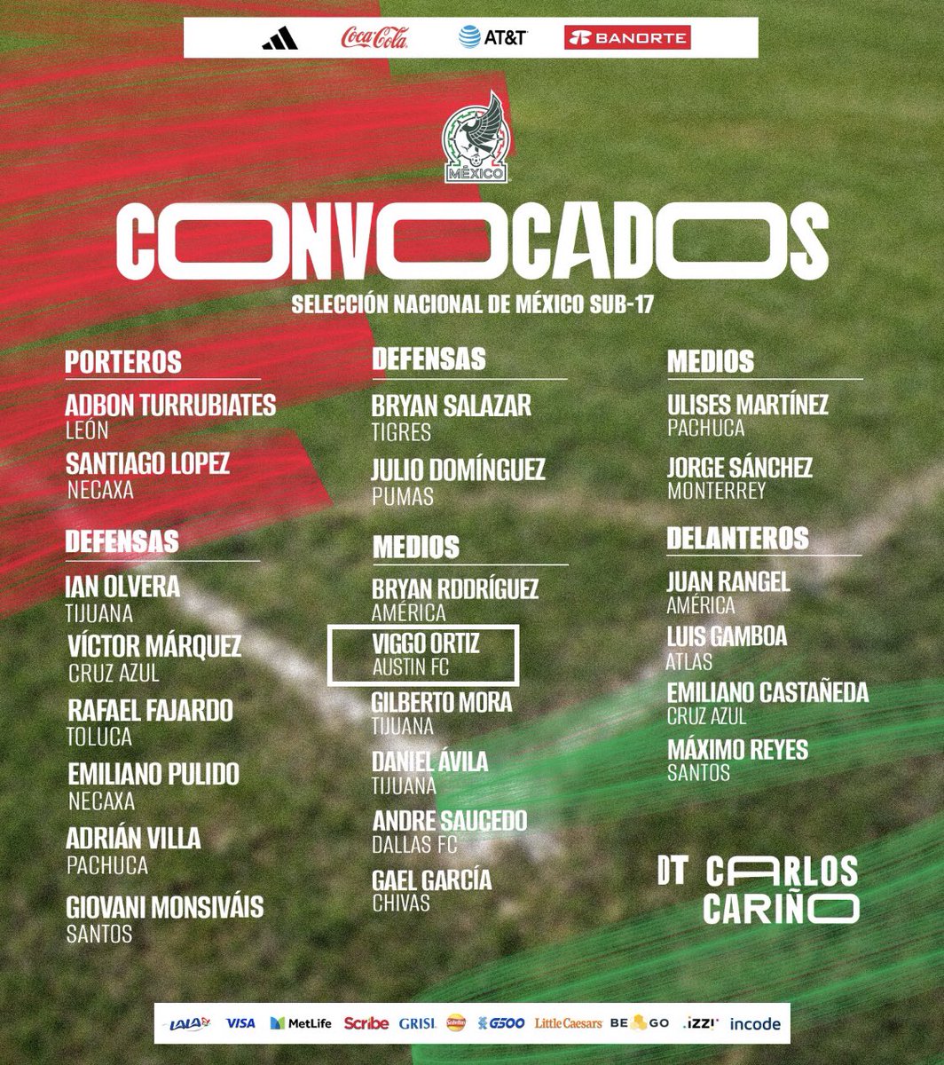 BernieOrtiz10's tweet image. Convocados Selección Nacional de México Sub 17

Amistoso contra Pumas el miércoles

#Vamos #Viggo 🇲🇽

@miseleccionmx 🙏🏻