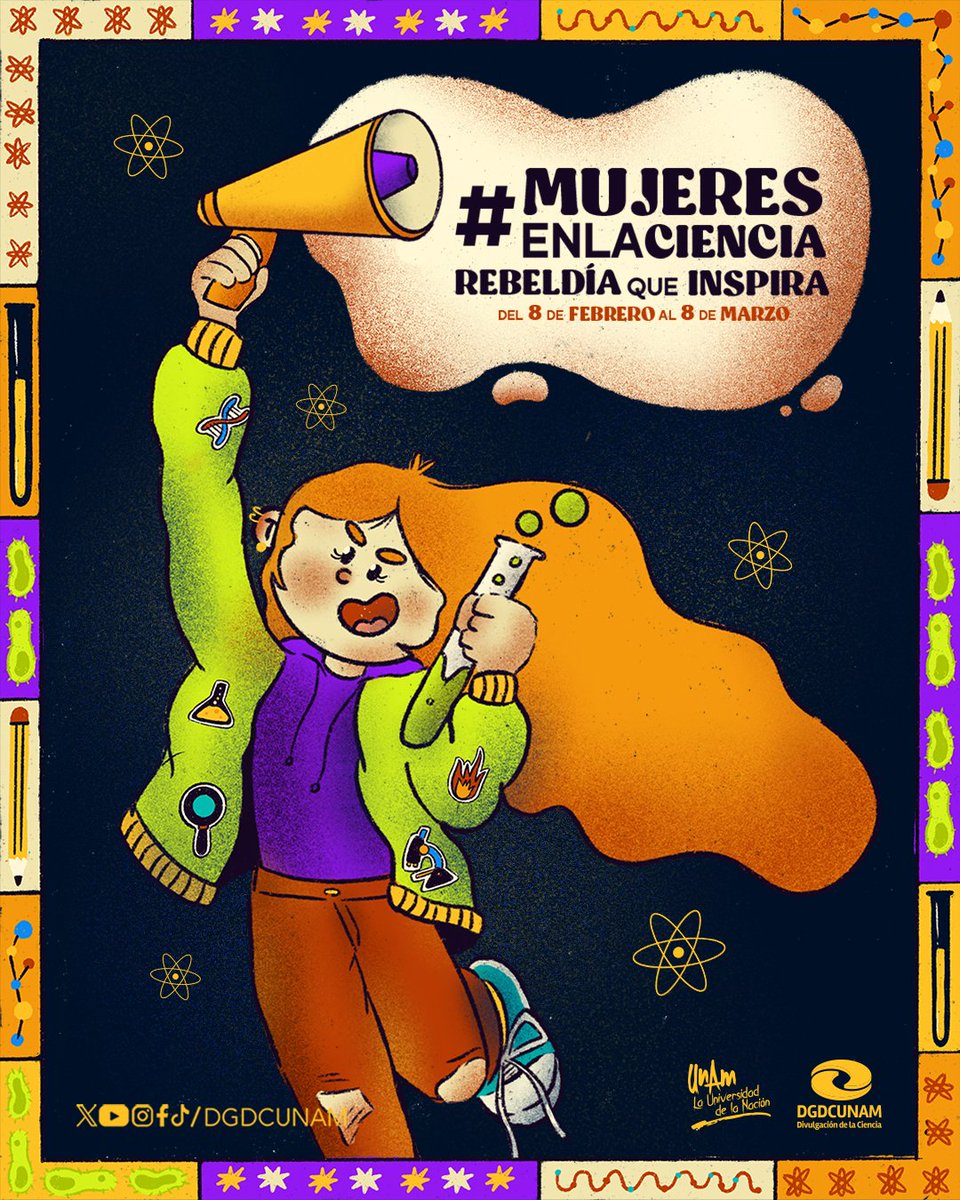 DGDCUNAM's tweet photo. ¿Quién ha dicho que ser rebelde no lleva a nada bueno?

El 8 de febrero comienza #MujeresEnLaCiencia, una campaña que cuenta 30 historias de científicas que lucharon contra lo establecido y cambiaron al mundo.

¡Síguela por nuestra página de Facebook, Instagram, X y TikTok! https://t.co/PgNnPScxPY