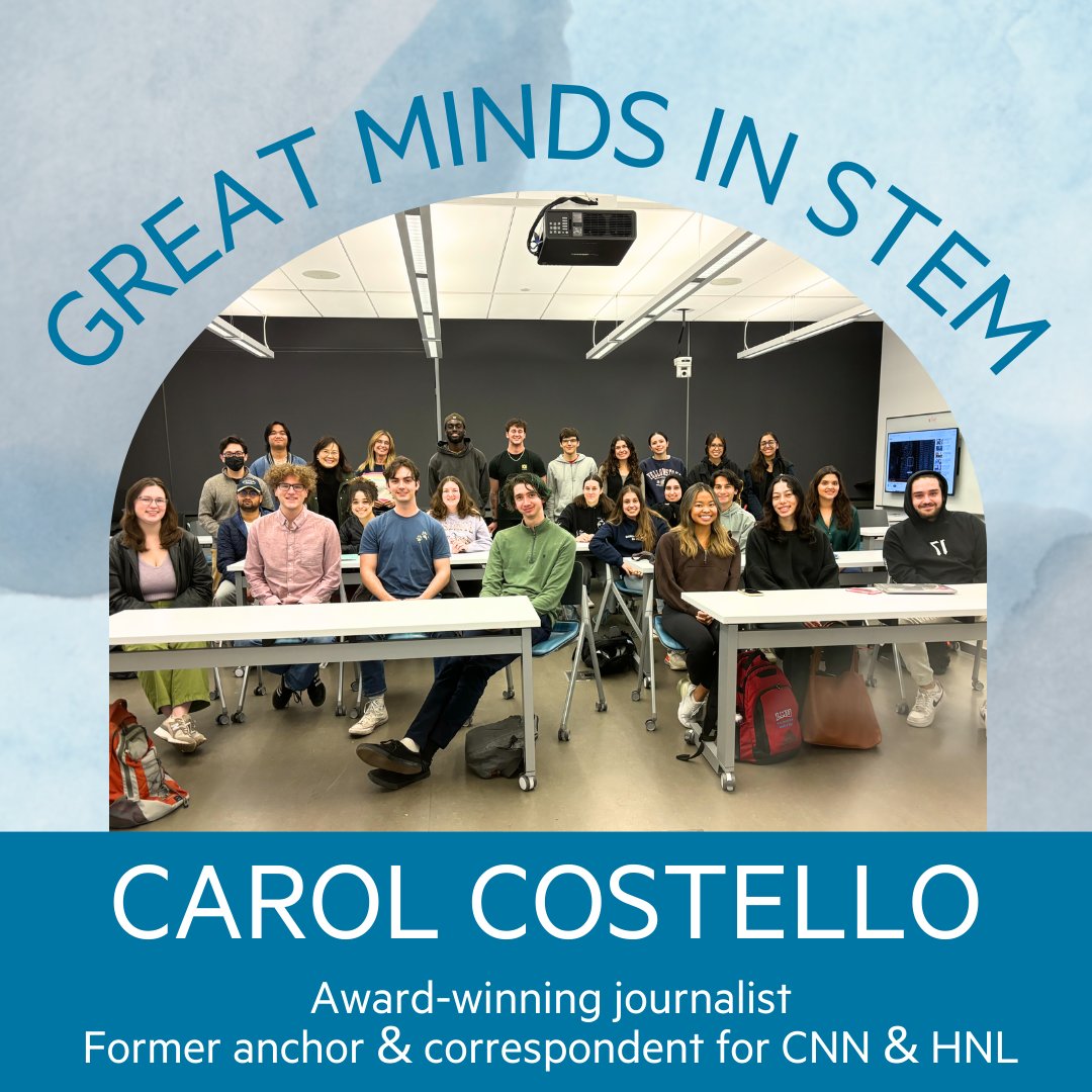 Award-winning journalist, former anchor &amp; correspondent at CNN &amp; HLN, Carol Costello, was a guest speaker at Dean Tina Choe’s “Great Minds in STEM” seminar. Costello spoke with students about the challenges and importance of articulating science with the public. #lmuseaver
