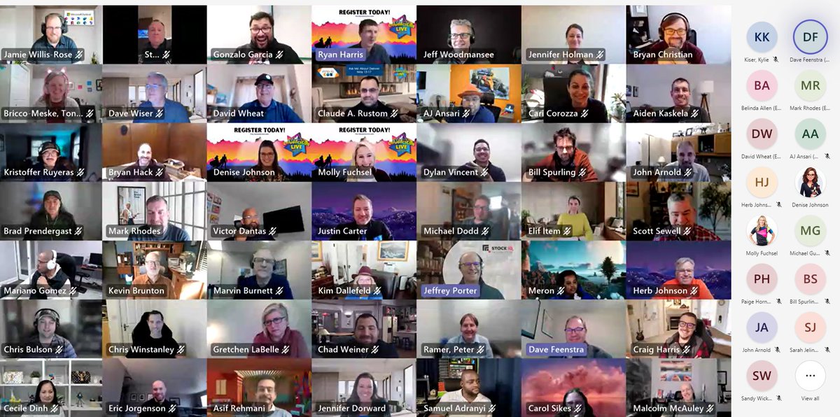 Dynconference's tweet image. This group brought the energy to the #DynamicsConLIVE 2024 speaker welcome call! 🔥📣

If you haven&apos;t already, check out this agenda 👀
live.dynamicscon.com/2024-agenda/

#Dynamics365 | #DynamicsGP | #PowerPlatform | #Copilot