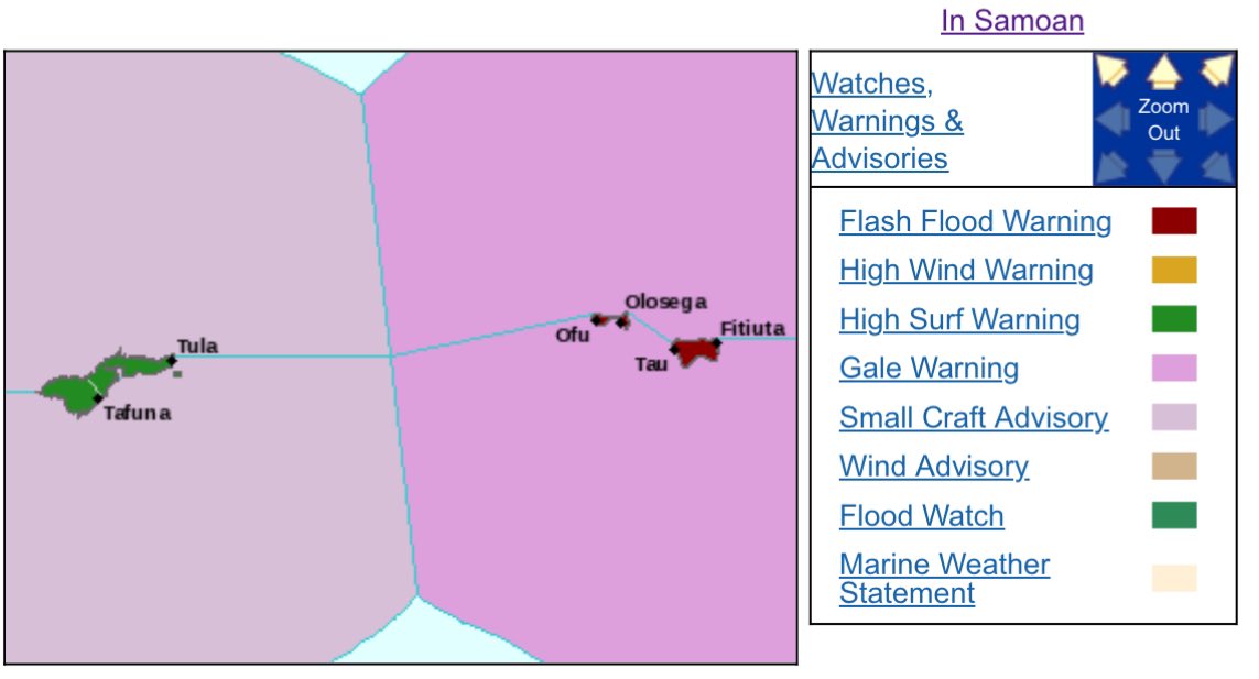 VortixWx's tweet photo. #tropicswx #ASwx:
Looks like #Nat isnβt the only system out there, #11P is also here to the N of #AmericanSamoa. NWS Pago Pago has issued some alerts regarding 11P including a Flash Flood Warning & a High Wind Warning. 11P is expected to become a TS as it heads S before doing a curve back to the north. The next name on the list is #Osai.