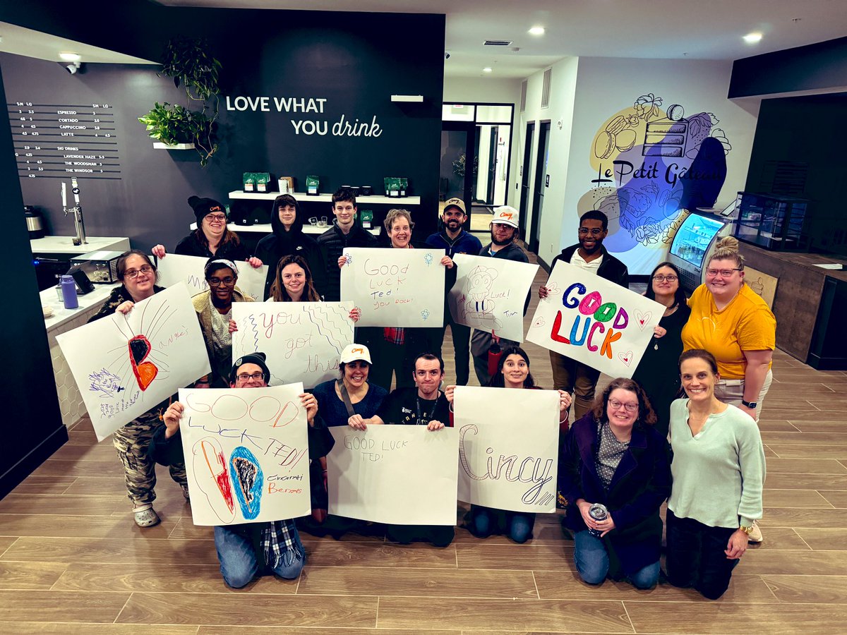 Awesome night at the new <a href="/VillageofMerici/">Village of Merici</a> supported North End apartments! The crew made signs to wish <a href="/_teddy_k/">Teddy Karras</a> good luck on Thursday and our friends at <a href="/ImperialHats/">Imperial 1916</a> catered dinner for us 🧡🖤