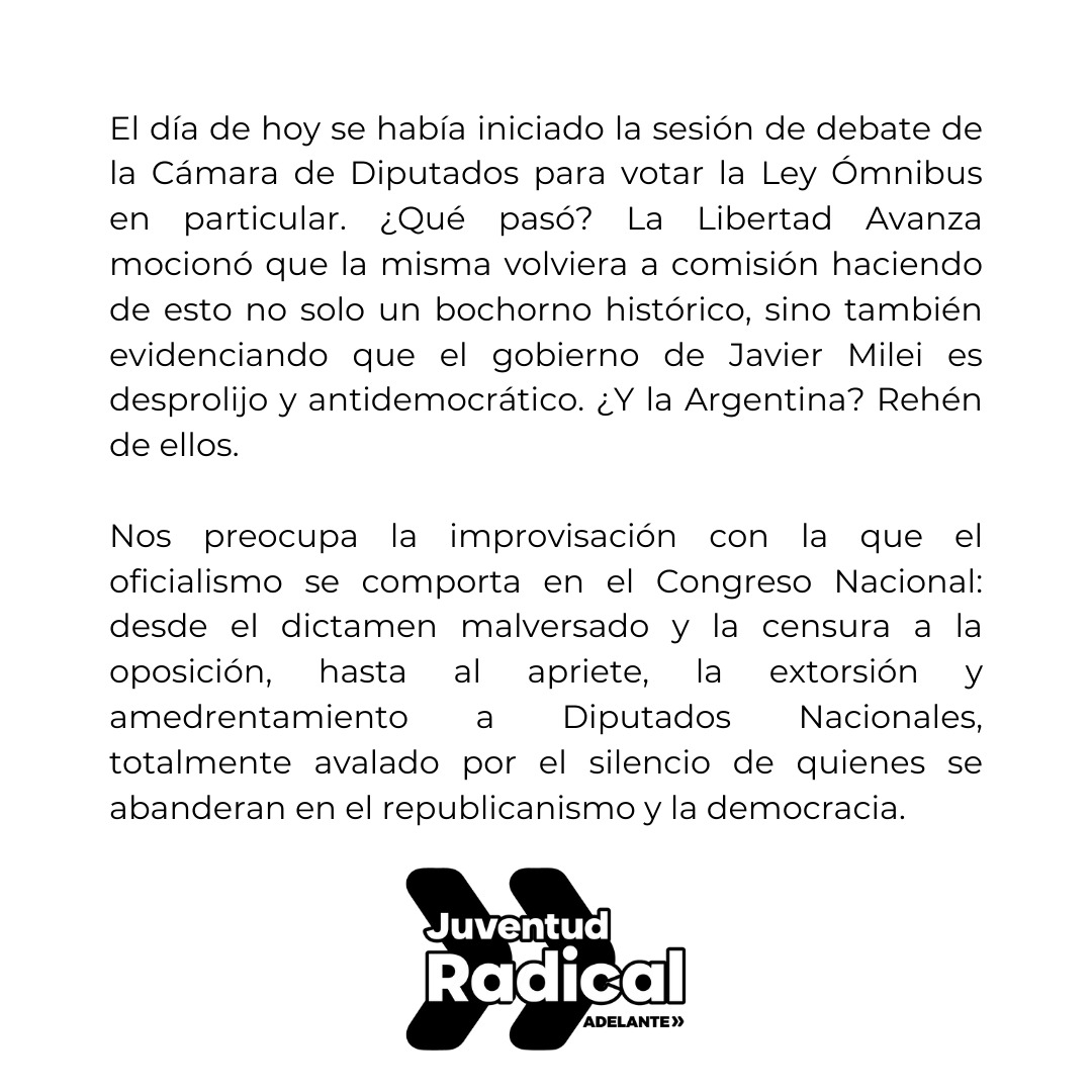 Las fuerzas de la Constitución y del pueblo les ganó a las fuerzas del cielo. La democracia siempre gana, pese a quien le pese, incluso si le pesa mal a Usted, señor Presidente <a href="/JMilei/">Javier Milei</a>. Menos “doma y doxxeo” y más política.