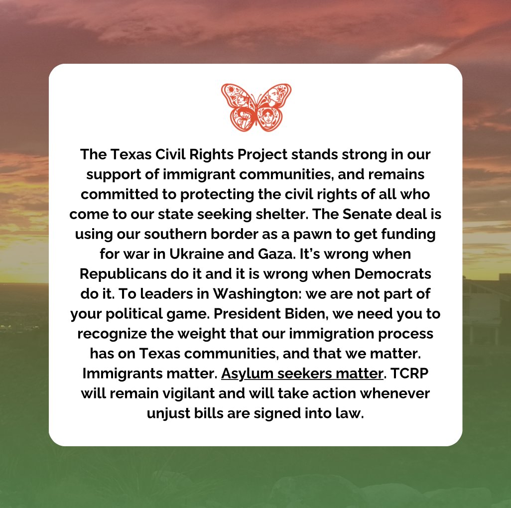 Our statement on the Senate’s immigration bill: