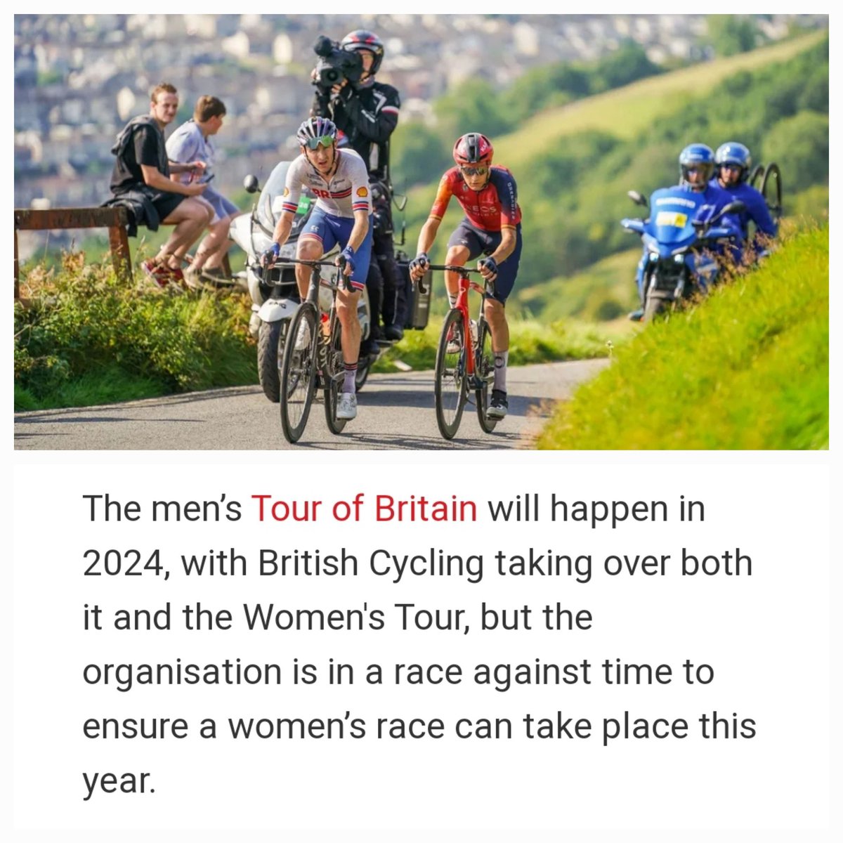 British Cycling Events saves the Men's and Women's Tour of Britain from the loss of SweetSpot sponsorship. 
#cycling #cyclinglife #tourofbritain #bicycle #roadbike #uci