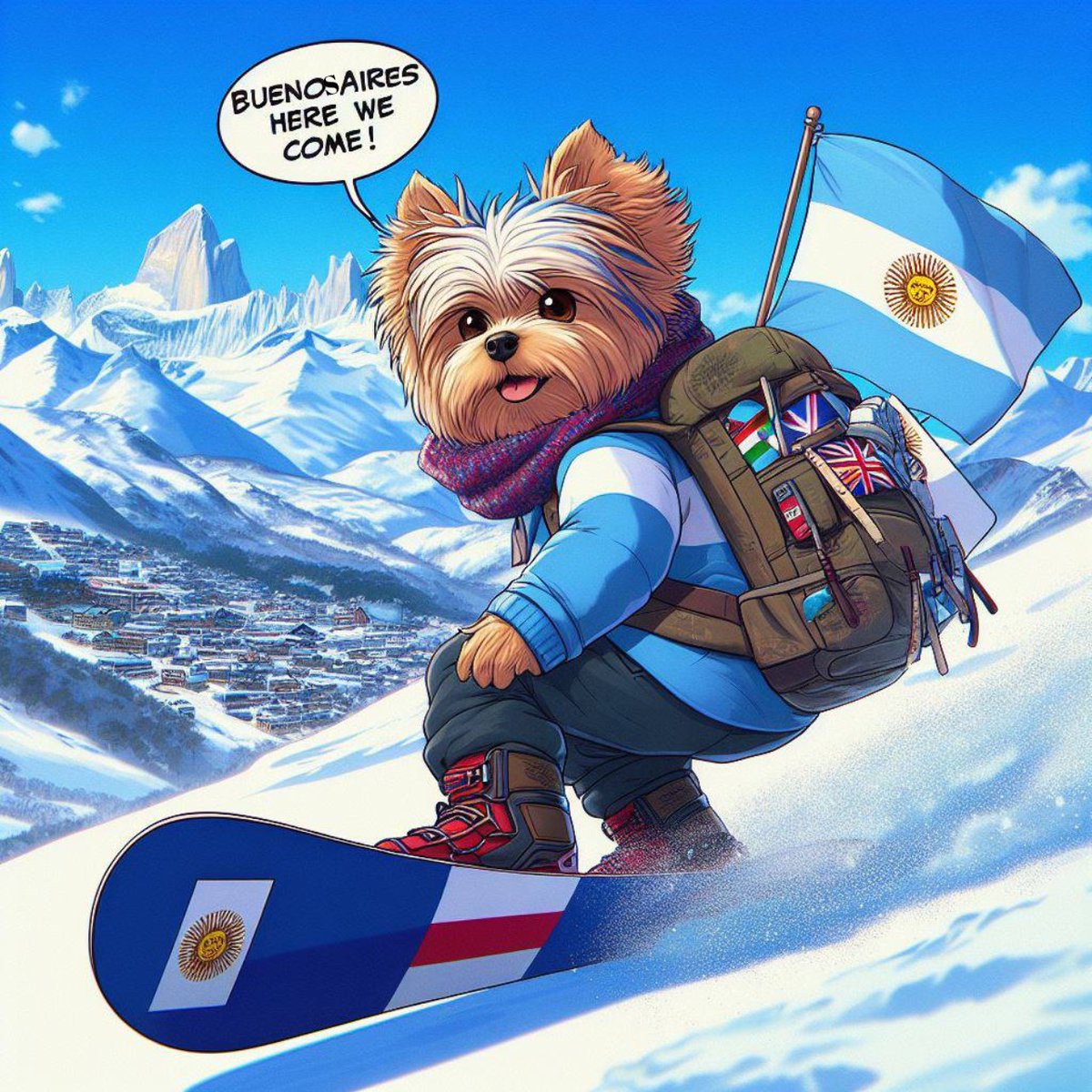KimboAvax's tweet photo. $KIMBO's coming to help @JMilei make Argentina great again! 🐶🔺🇦🇷 https://t.co/sKFoN2X2hk