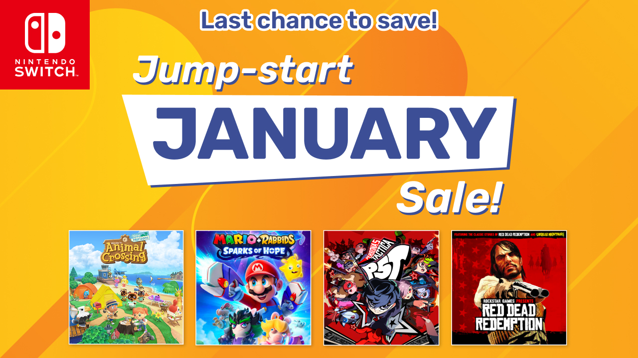 Nintendo of America on X: The Jump-start January Sale is almost over!  Don't forget to check it out and save on select popular #NintendoSwitch  games. Now through 2/7 at 11:59 p.m. PT!