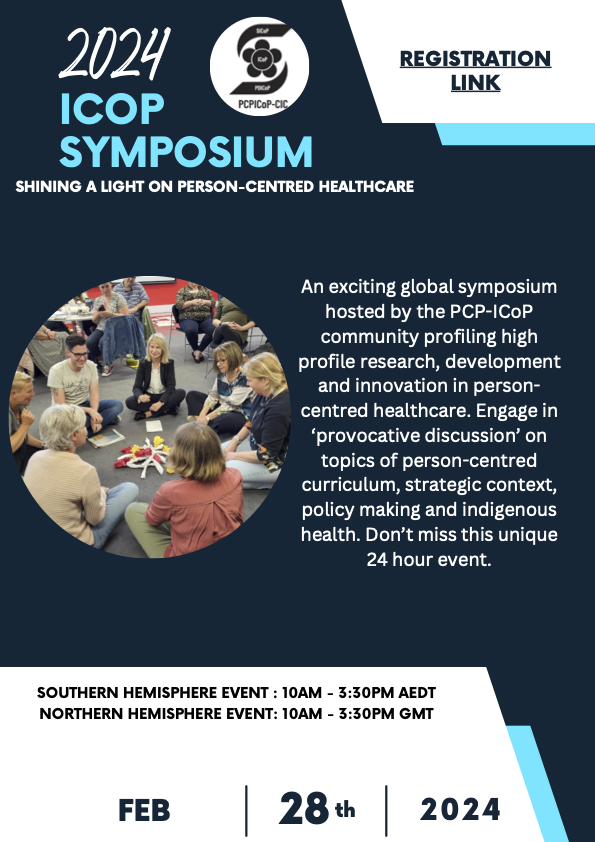 Are you registered for the very exciting upcoming <a href="/PersonCentrdCu1/">@PcPICoP</a> ICoP Symposium: Shining a Light on Person-centred Healthcare? 

This is a global event, and has something to suit every timezone! Program coming soon!

Follow this link to register: pcp-icop.org/symposium-regi…