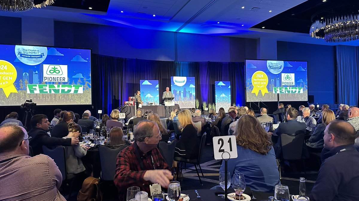 MatthewCKrueger's tweet photo. Awards night at #TPS24 which is one of the many highlights of the conference. @AgWebEditor @topproducermag #TPSummit24 #TopProducer https://t.co/jP6BYktFc6