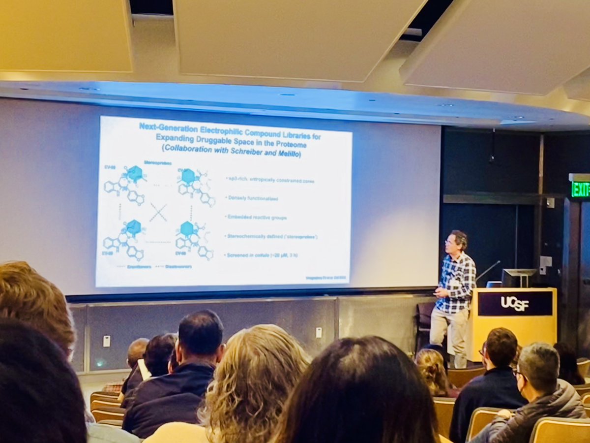 Joy_Karmakar's tweet photo. Great talk by Prof. Ben Cravatt on stereoprobes at UCSF! 

#ABPP https://t.co/1DDm9Se4n0