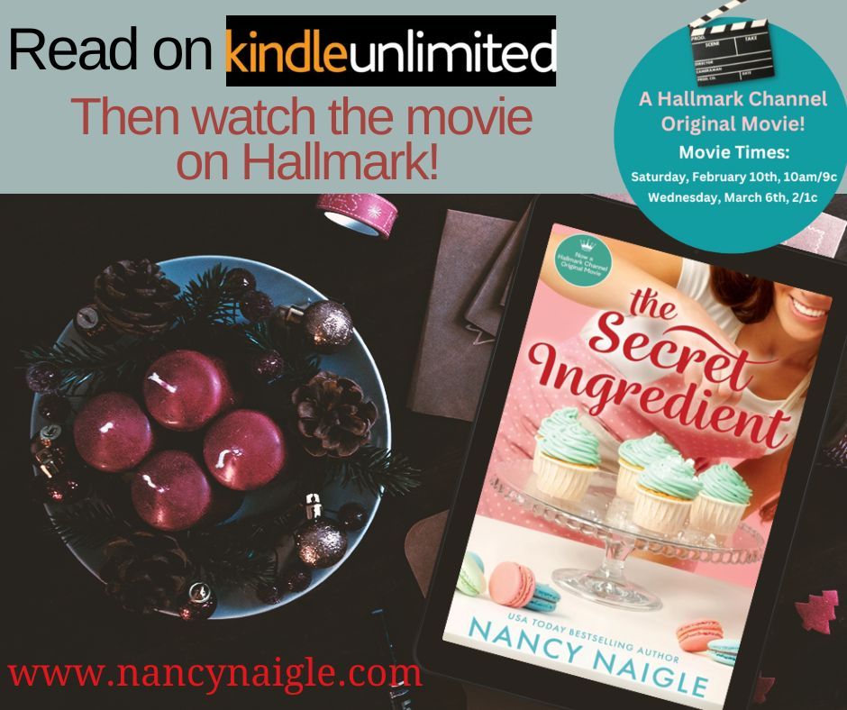 nancynaigle's tweet photo. The Secret Ingredient.
Download the book today - https://t.co/tm7IstMqsN
Then watch the movie on Hallmark with me this Saturday morning.
#baking #romance #reunionromance #Hallmarkies #KindleUnlimited #ebook #readthebook #bookfirst #bookclub #newcover #noveladaptation https://t.co/VJ6UUegDeM