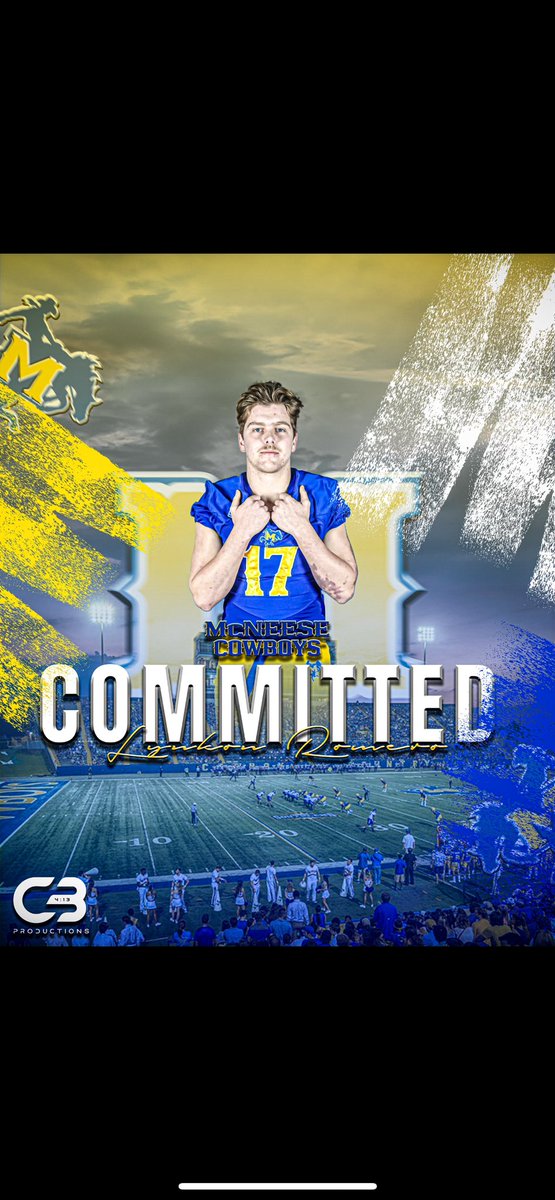 lynkonromero's tweet photo. Bless to announce that I am committed to McNeese State University! 
Go Pokes!
@neugs1288 @CoachTReese @McNeeseFootball @ErathBobcatsFB https://t.co/FYgilWJs5C