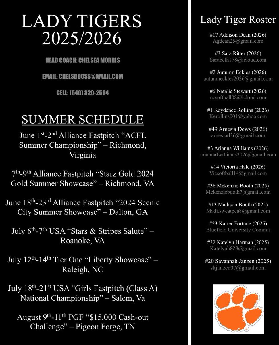 So excited to play this summer!! <a href="/VTechSBcoach/">Pete</a> <a href="/marissa_yow/">Marissa Yow</a> <a href="/kazdynn/">Kazdyn Waldron</a> @jason83006180 @coachallensusb <a href="/mejwhite17/">Maggie Johnson White</a> <a href="/softballferrum/">Ferrum Softball</a> <a href="/coach_laporte/">Loren LaPorte</a> <a href="/dukecoachyoung/">Marissa Young</a> @taylor_wike_
<a href="/RoanokeSoftball/">RoanokeSoftball</a> 
<a href="/RMC_Softball/">Randolph-Macon Softball</a>