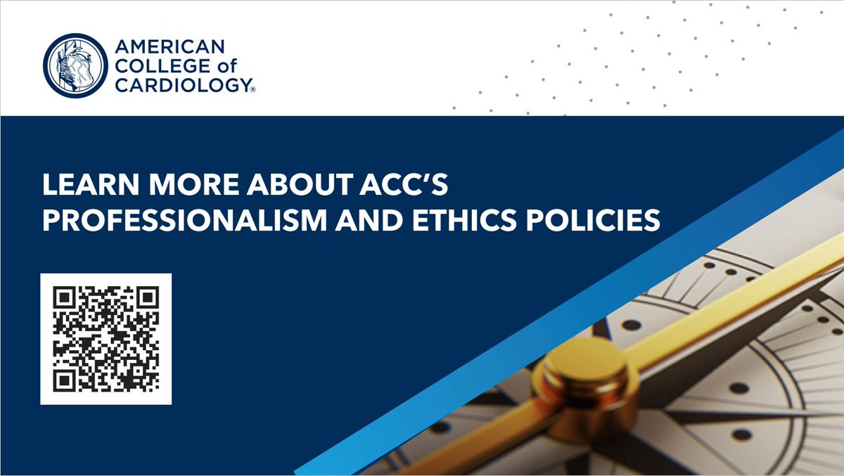As Dr. Kirkpatrick (@Kirkpatj1) said, 'Don’t let the conversation stop.' Review and learn more about ACC's professionalism and ethics policies 👉 bit.ly/3HOMj2b Check back over the next few days for the 📽️ of tonight's Ethics of Professionalism webinar!