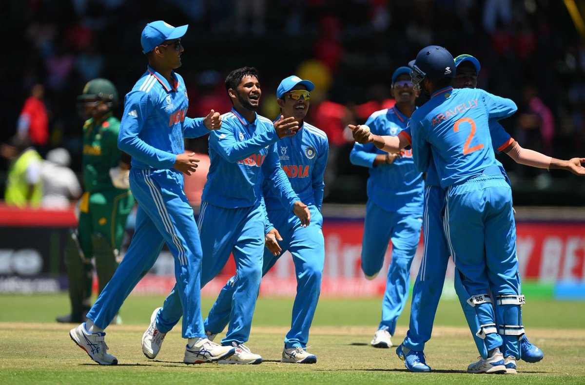 #U19WorldCup2024:  India storm into final defeating hosts South Africa by two wickets in semi-final at Benoni. 

#INDvSA    #TeamIndia   #U19WorldCup